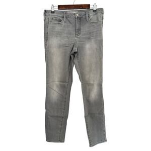 Athleta Skulptek Womens 8 Stretch Jeans Faded Black High Rise Gray Grey